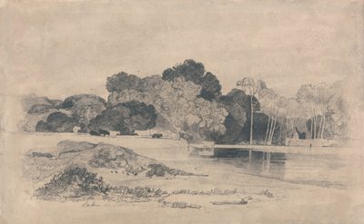 Lake at Trentham, Staffordshire by John Sell Cotman